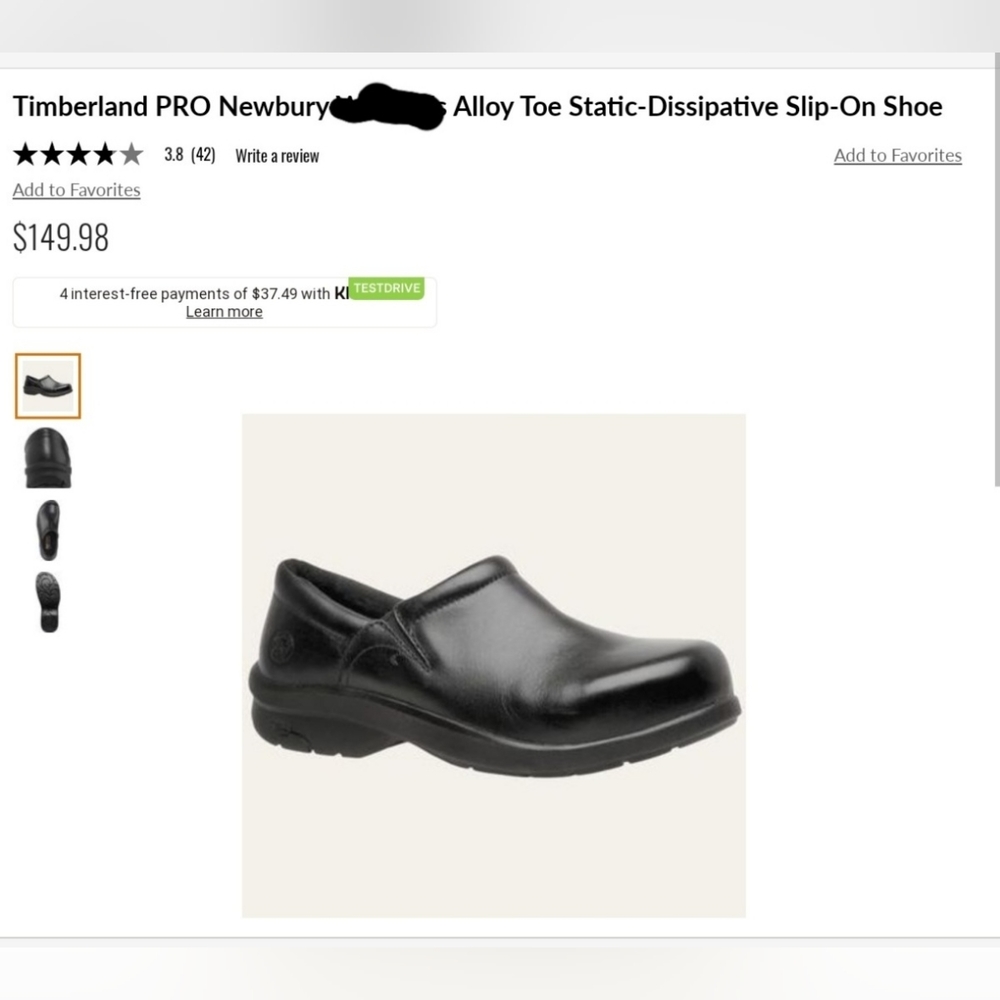 Timberland PRO Newbury Men's Alloy Toe Static-Dissipative Slip-On size 8.5W